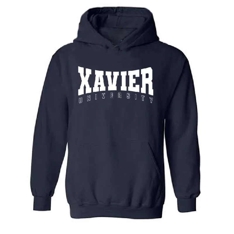 Xavier - NCAA Women's Swimming & Diving : Kate Lair - Hooded Sweatshirt Classic Shersey Hoodie with Hem Elastic Stretchable Comfortable