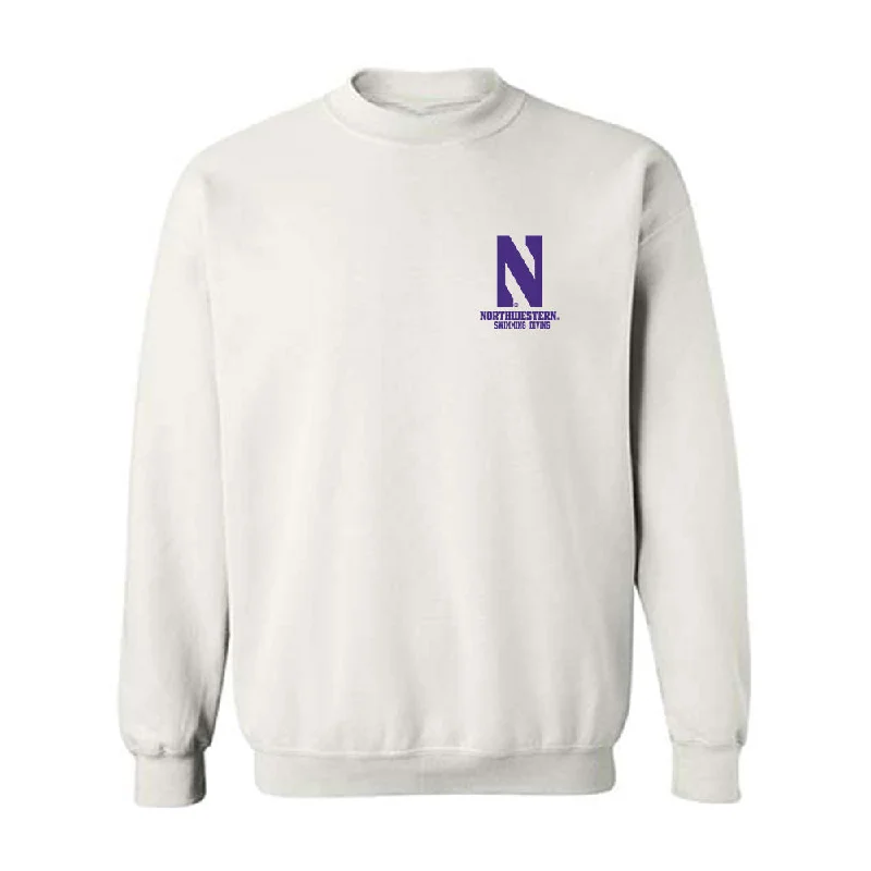 Northwestern - NCAA Women's Swimming & Diving : Claudia Chang - Classic Shersey Crewneck Sweatshirt Hoodie with Hood Adjustable Protection