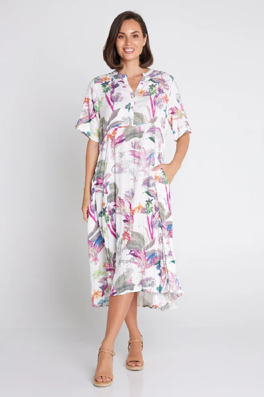 Newark Dress - White Floral Tunics Chinos classic