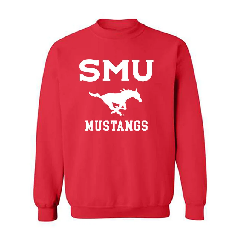 SMU - NCAA Women's Swimming & Diving : Kate Janzen - Crewneck Sweatshirt Hoodie with Button Placket Classic Preppy