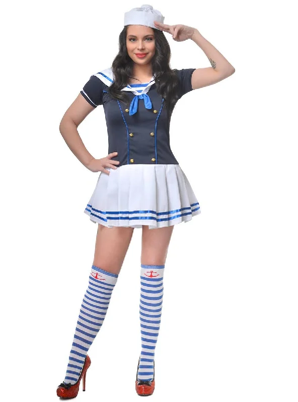 Sultry Sailor Womens Fancy Dress Costume Tunics Fall fleece
