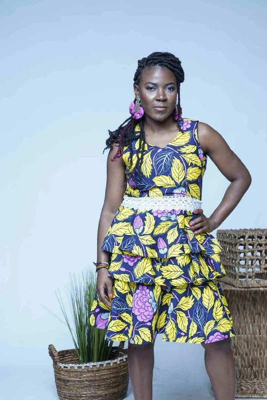 IVIYA African Print Women's Dress Tunics Chic fashionable