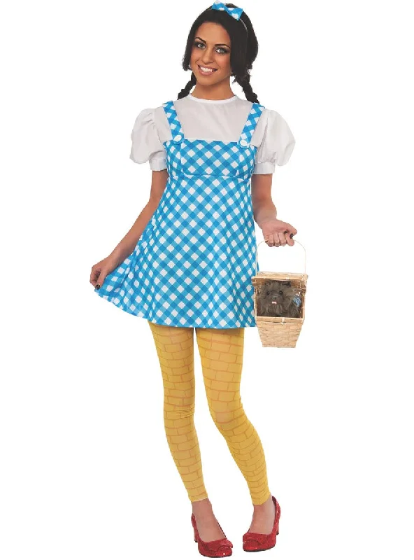 Wizard Of Oz Dorothy Womens Dress Up Costume Tunics Print Colorful