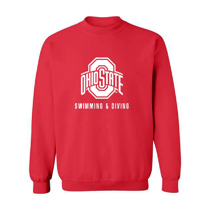 Ohio State - NCAA Women's Swimming & Diving : Mia Rankin - Crewneck Sweatshirt Hoodie with Hem Frayed Vintage Worn