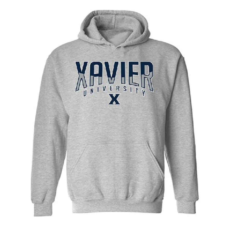 Xavier - NCAA Women's Swimming & Diving : Imani Graham - Hooded Sweatshirt Classic Shersey Hoodie with Hem Applique Textured Unique