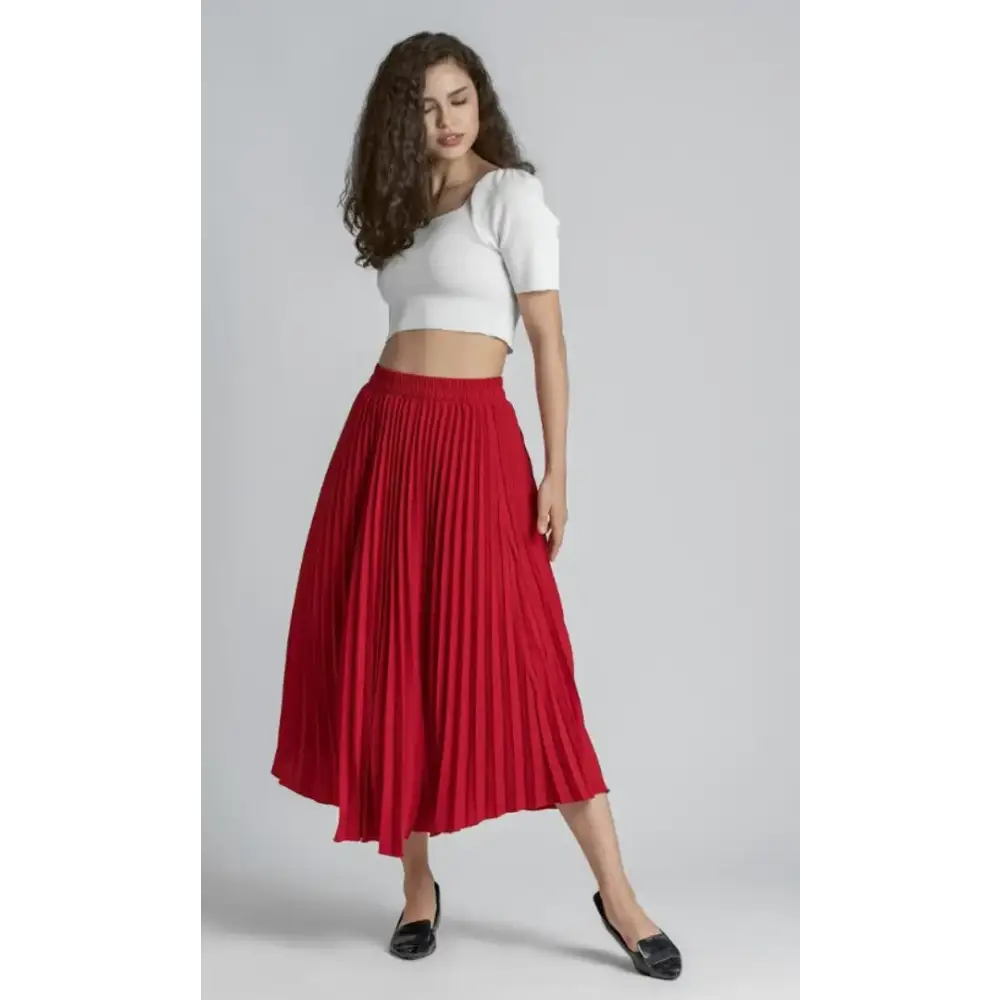 Western Looks Woman Pleated Skirt wrap skirt elegant