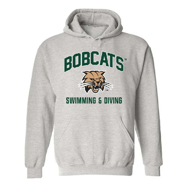 Ohio - NCAA Women's Swimming & Diving : Morgan Brown - Sports Shersey Hooded Sweatshirt Hoodie with Typography Text Message