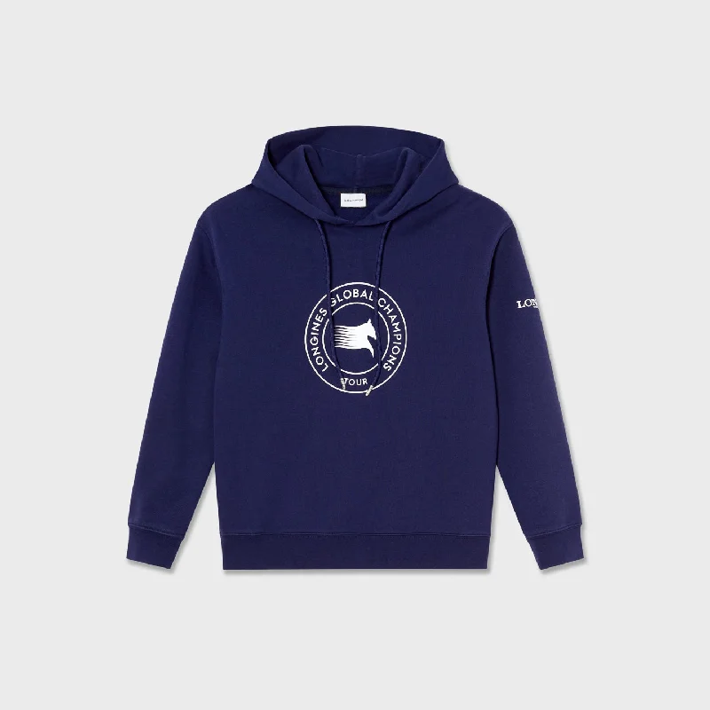 LGCT Essentials Unisex Hoodie #1 - Navy Blue Hoodie with Zipper Placket Modern Functional