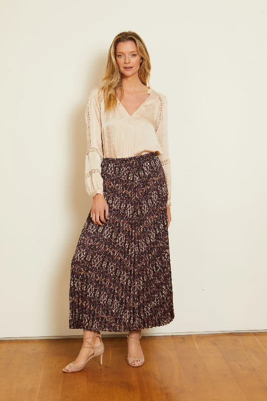 Lucille Skirt Rusted Deco cotton skirt soft