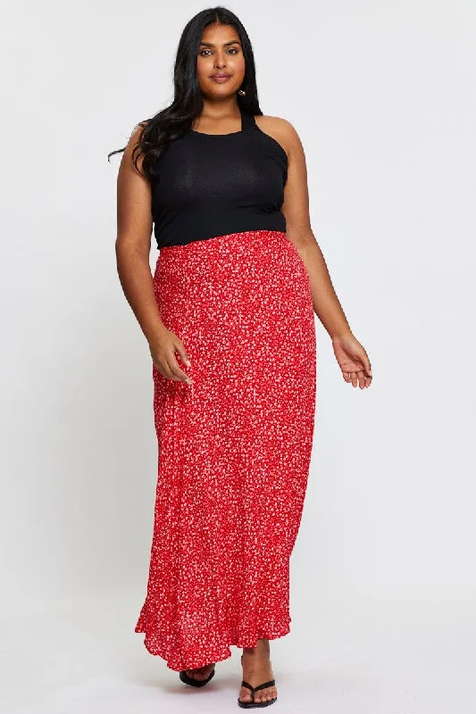 Floral Print Maxi Wrap Skirt Tie chiffon skirt lightweight