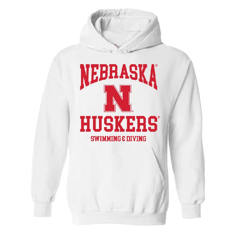 Nebraska - NCAA Women's Swimming & Diving : Katelyn Kilpatrick - Generic Shersey Hooded Sweatshirt Hoodie with Bell Sleeves Flared Feminine