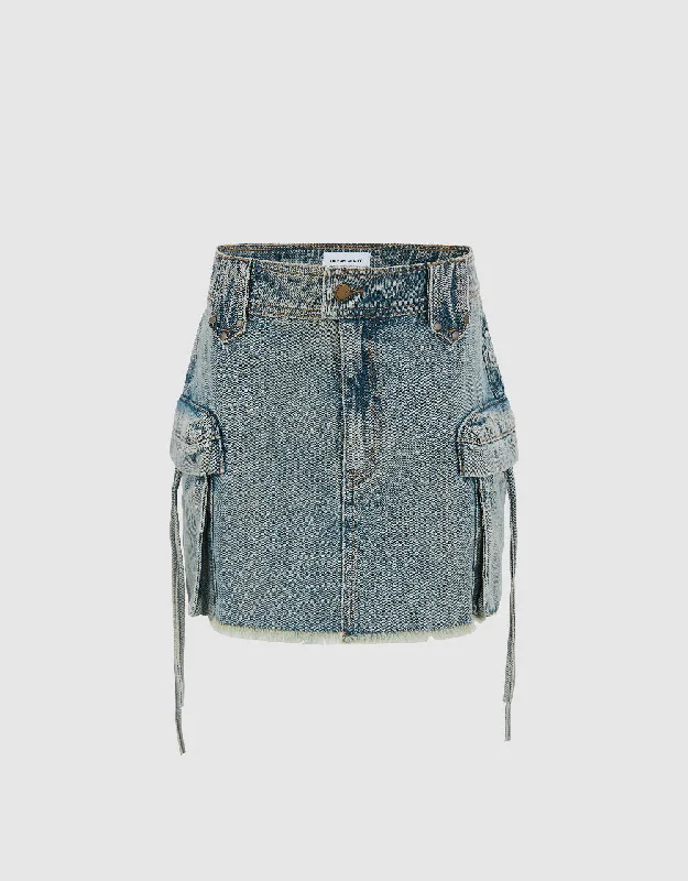 Mini Denim Skirt linen skirt relaxed