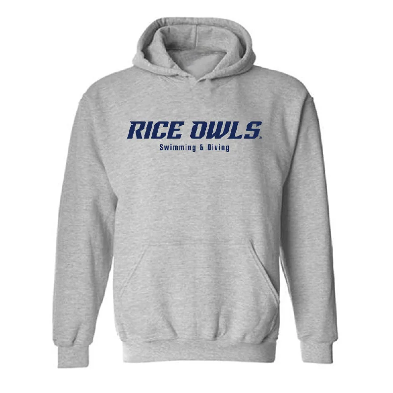 Rice - NCAA Women's Swimming & Diving : Lauren Hurt - Hooded Sweatshirt Hoodie with Half-Zip Sporty Casual