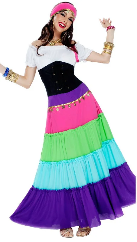 Renaissance Gypsy Womens Fancy Dress Costume Tunics Luxurious premium