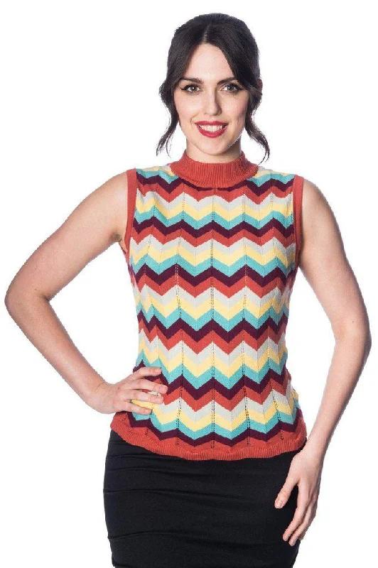 Zadia Zig Zag Tank open back tank