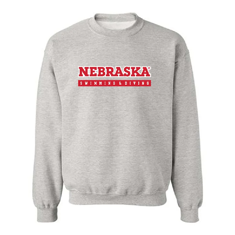 Nebraska - NCAA Women's Swimming & Diving : Madison Lloyd - Classic Shersey Crewneck Sweatshirt Hoodie with Mock Neck Collared Structured