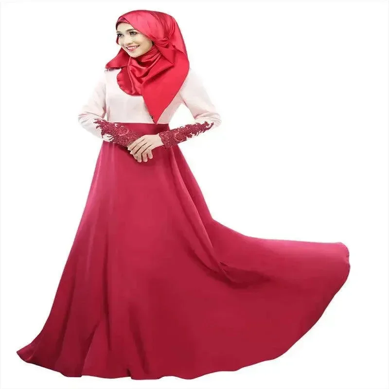 New color matching Arab  long skirt velvet skirt luxury