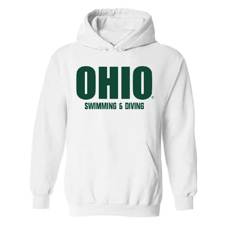 Ohio - NCAA Women's Swimming & Diving : Melanie Schweikert - Sports Shersey Hooded Sweatshirt Hoodie with Pastel Soft Subtle