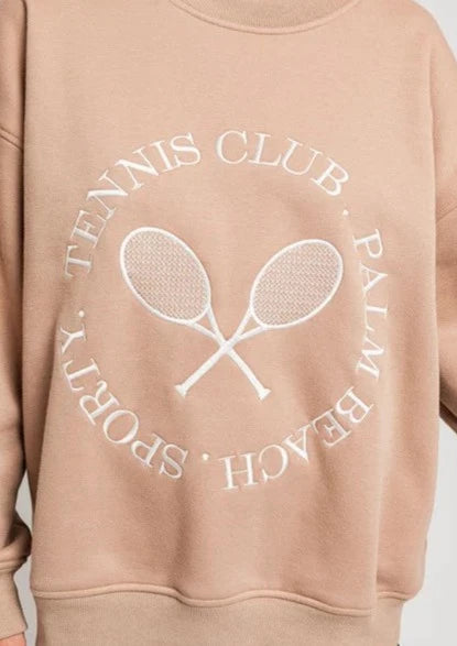 palm beach tennis club sweatshirt Hoodie with Hem Fringe Bohemian Relaxed