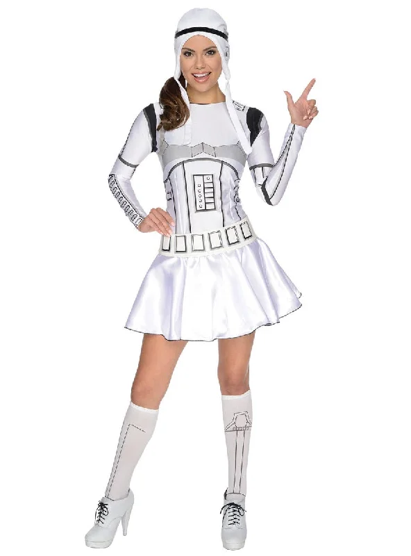 Star Wars Womens Black And White Stormtrooper Dress Tunics Bridal satin