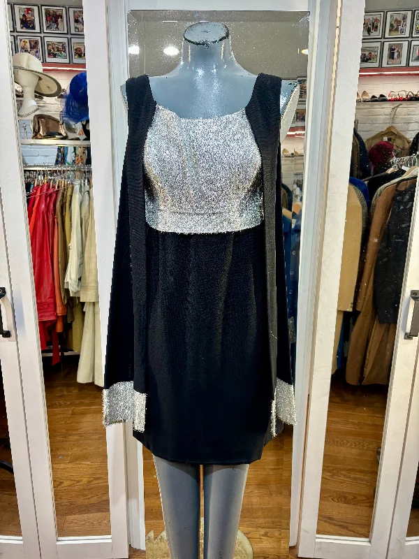 60’s Black And Silver Bust Panel Straps Dress Tunics Hiking breathable