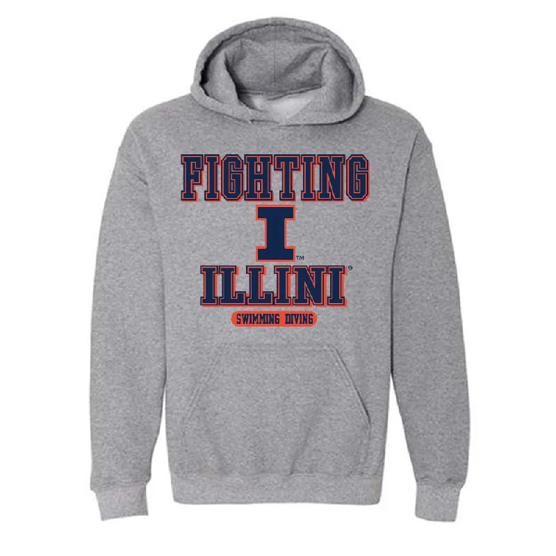 Illinois - NCAA Women's Swimming & Diving : Alexis Wendel - Classic Shersey Hooded Sweatshirt Hoodie with Button Classic Timeless