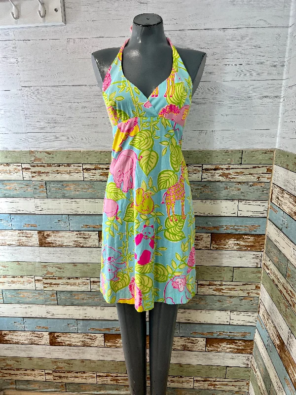 90’s Pale Blue Multicolor Jungle Print Halter Dress By Lilly Pulitzer Tunics Practical easy-care 90’s Pale Blue Multicolor Jungle Print Halter Dress By Lilly Pulitzer Tunics Practical easy-care