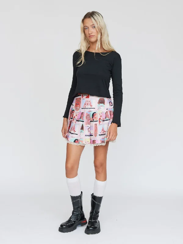 LO x Laura Callaghan Mini Skirt velvet skirt plush