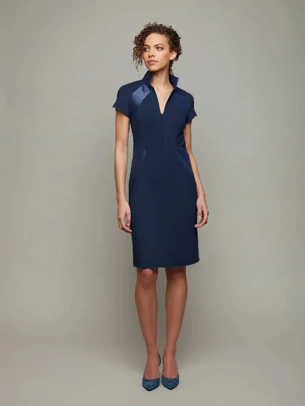 CORNICE | Panelled Stretch Dress Elegant Long Evening