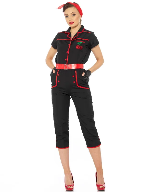 Rockin' Rockabilly Womens Retro 50s Fancy Dress Costume Shift Classic Vintage