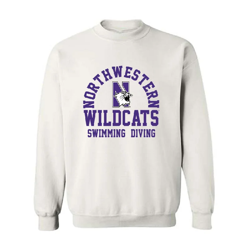 Northwestern - NCAA Women's Swimming & Diving : Claudia Chang - Classic Shersey Crewneck Sweatshirt Hoodie with Logo Branding Identity