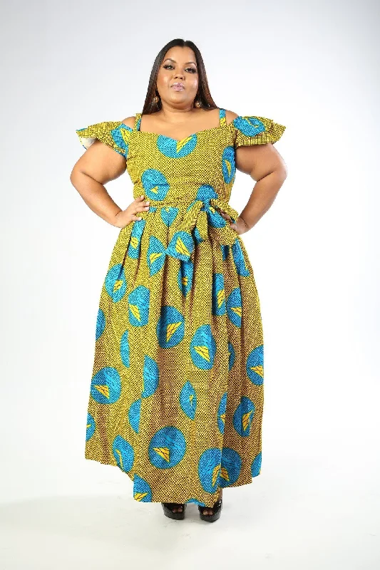 JUNITA African Print Dress Tunics Luxurious premium
