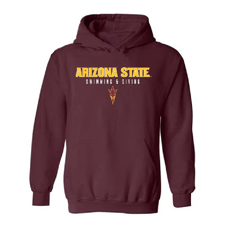 Arizona State - NCAA Women's Swimming & Diving : Erin Milligan - Classic Shersey Hooded Sweatshirt Graphic Hoodie Design Print