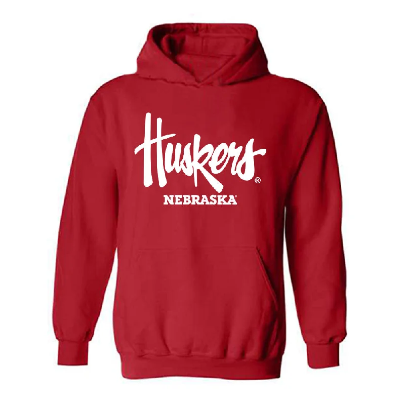 Nebraska - NCAA Women's Swimming & Diving : Madison Lloyd - Generic Shersey Hooded Sweatshirt Hoodie with Zipper Placket Modern Functional