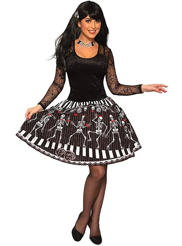 Skeleton Chorus Womens Halloween Costume Dress Tunics Trousers formal