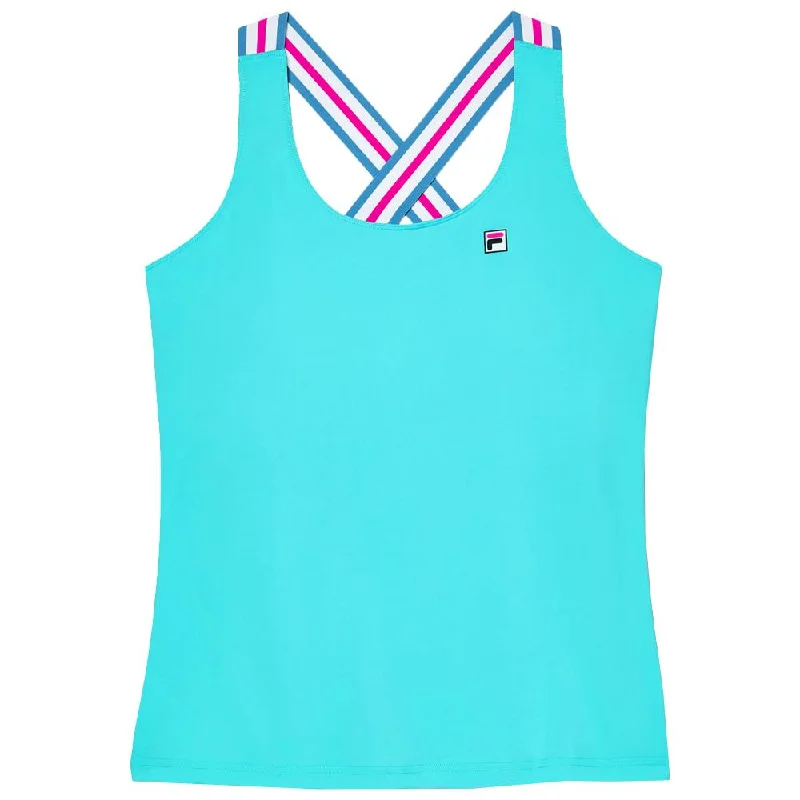 Fila Women's Tie Breaker Cross Back Tank - Blue Radiance stylish tank top