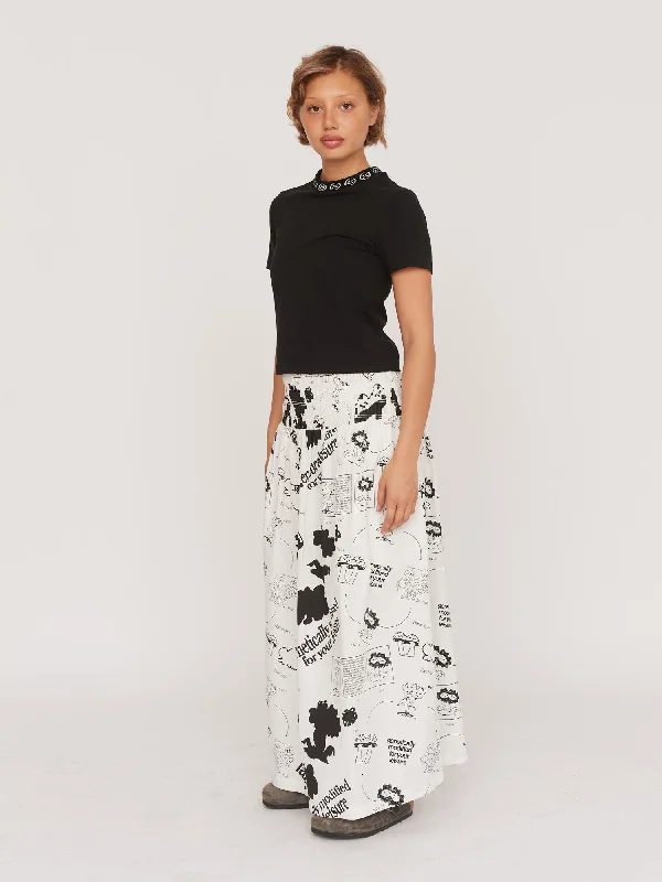 Scientific Print Maxi Skirt seamless skirt comfort