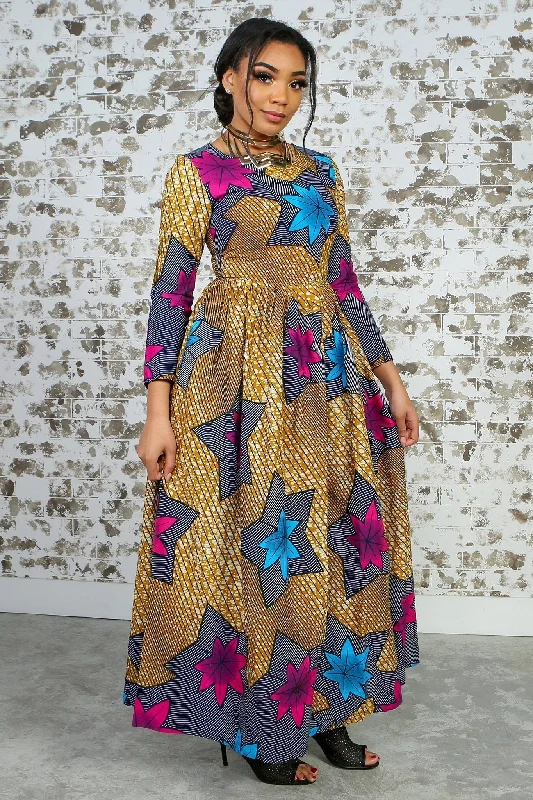 PRUDENCIA African Print Women's Dress Tunics Chic elegant