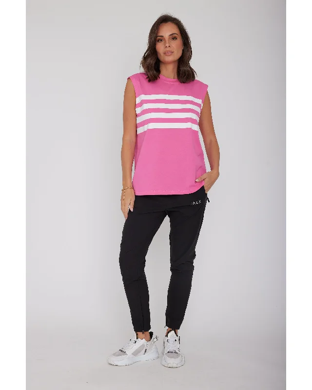 Alexandra Coco Tank - Hot Pink striped tank top