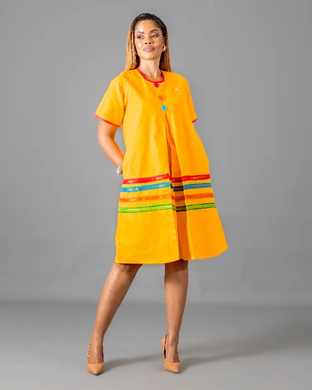 Hunadi Yele Dress In Yellow Tunics Chic fashionable