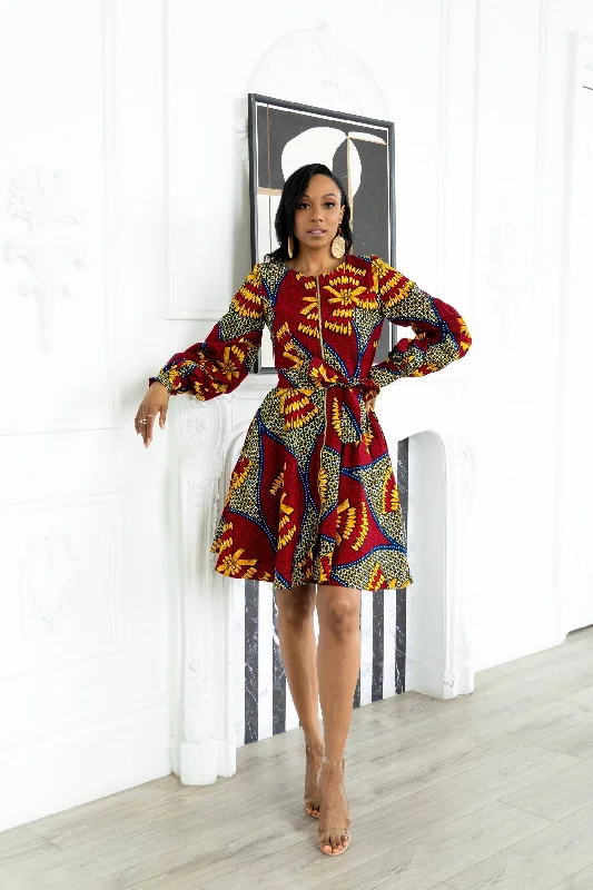 Agara African Print Women's Dress Tunics Silk luxurious