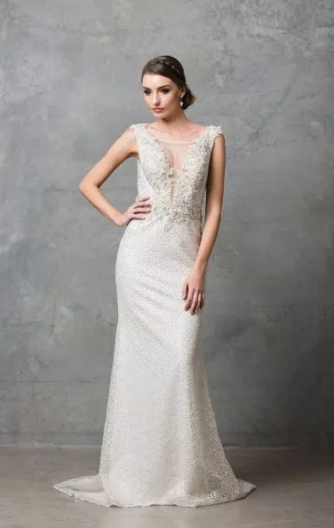 70768 - Slim line dress with crystal applique by Tania Olsen. Tunics Sophisticated sleek
