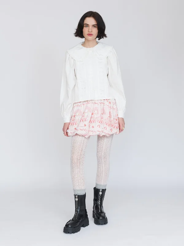 LO - My Melody Bubble Skirt linen skirt natural