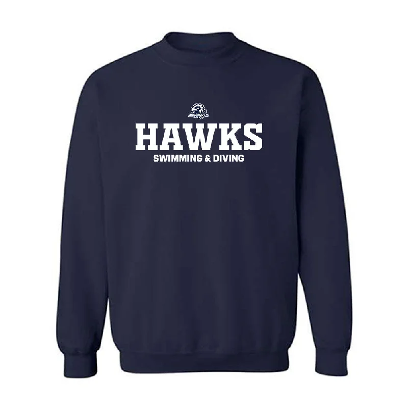 Monmouth - NCAA Women's Swimming & Diving : Corinne Pepper - Crewneck Sweatshirt Hoodie with Front Slit Layering Stylish