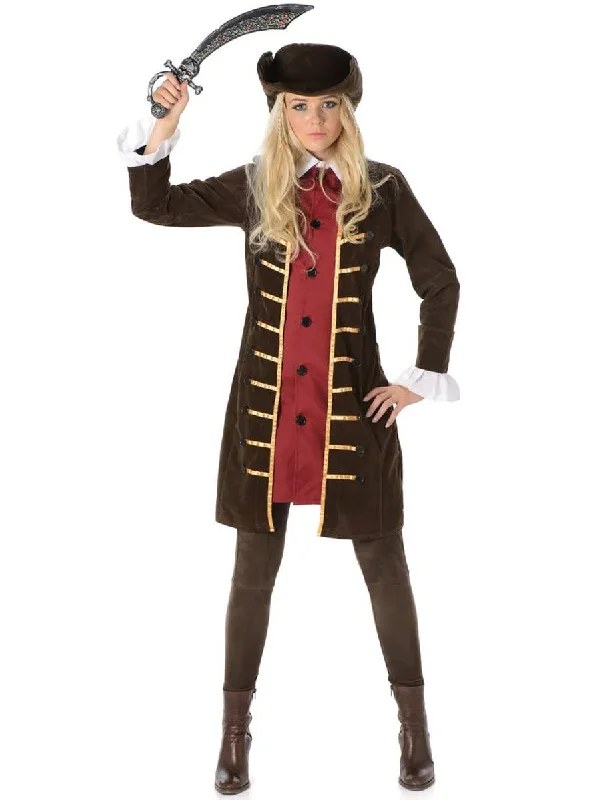 Ship Mate Womens Pirate Dress Up Costume Tunics Denim casual
