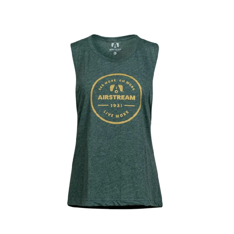 Airstream Women's Festival Muscle Tank one shoulder tank