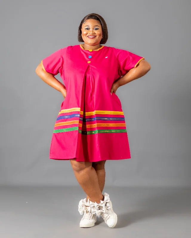 Hunadi Yele Dress In Pink Tunics Versatile functional