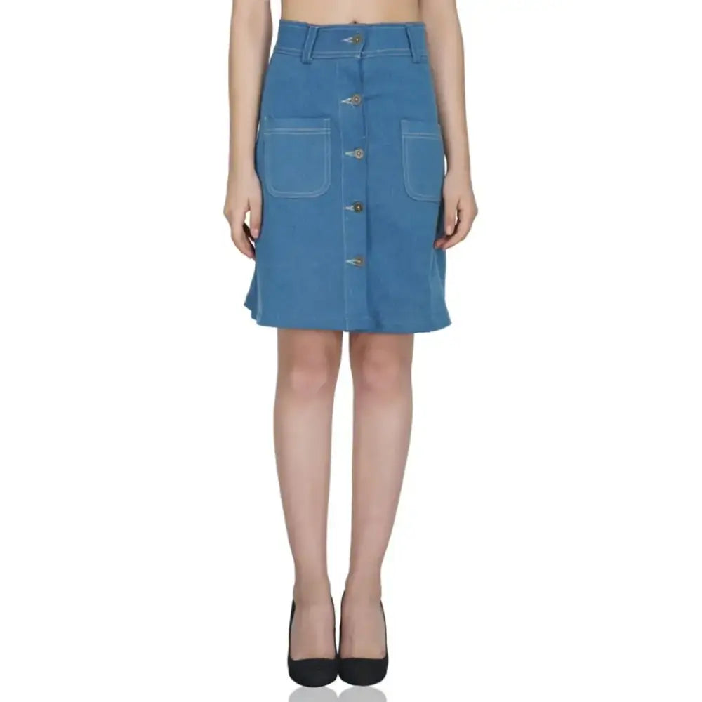 Women's Denim Skirt patchwork skirt art