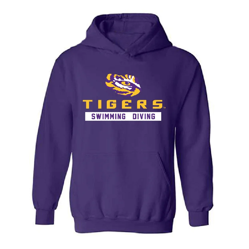 LSU - NCAA Women's Swimming & Diving : Maggie Buckley - Hooded Sweatshirt Hoodie with High Neck Warm Protective