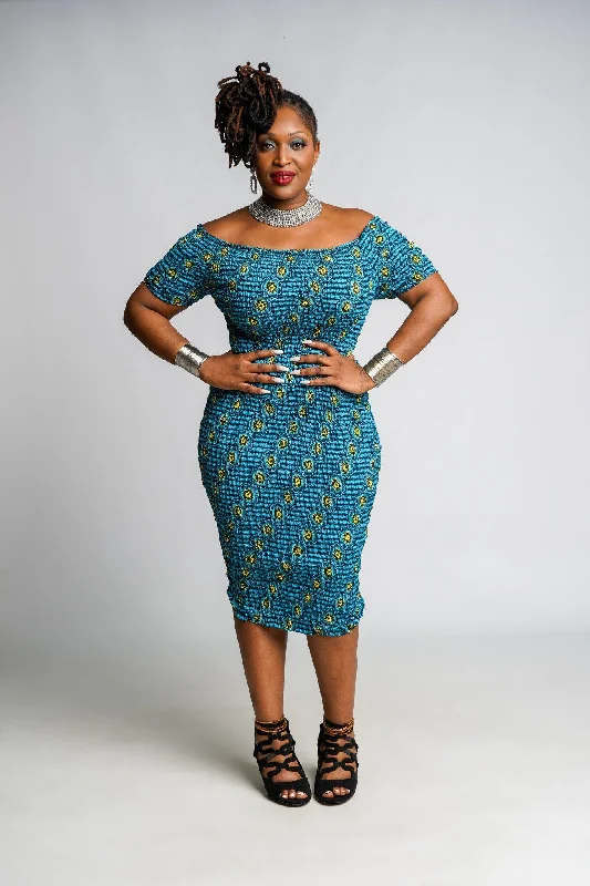DIDI African Print Dress Tunics Fashionable chic